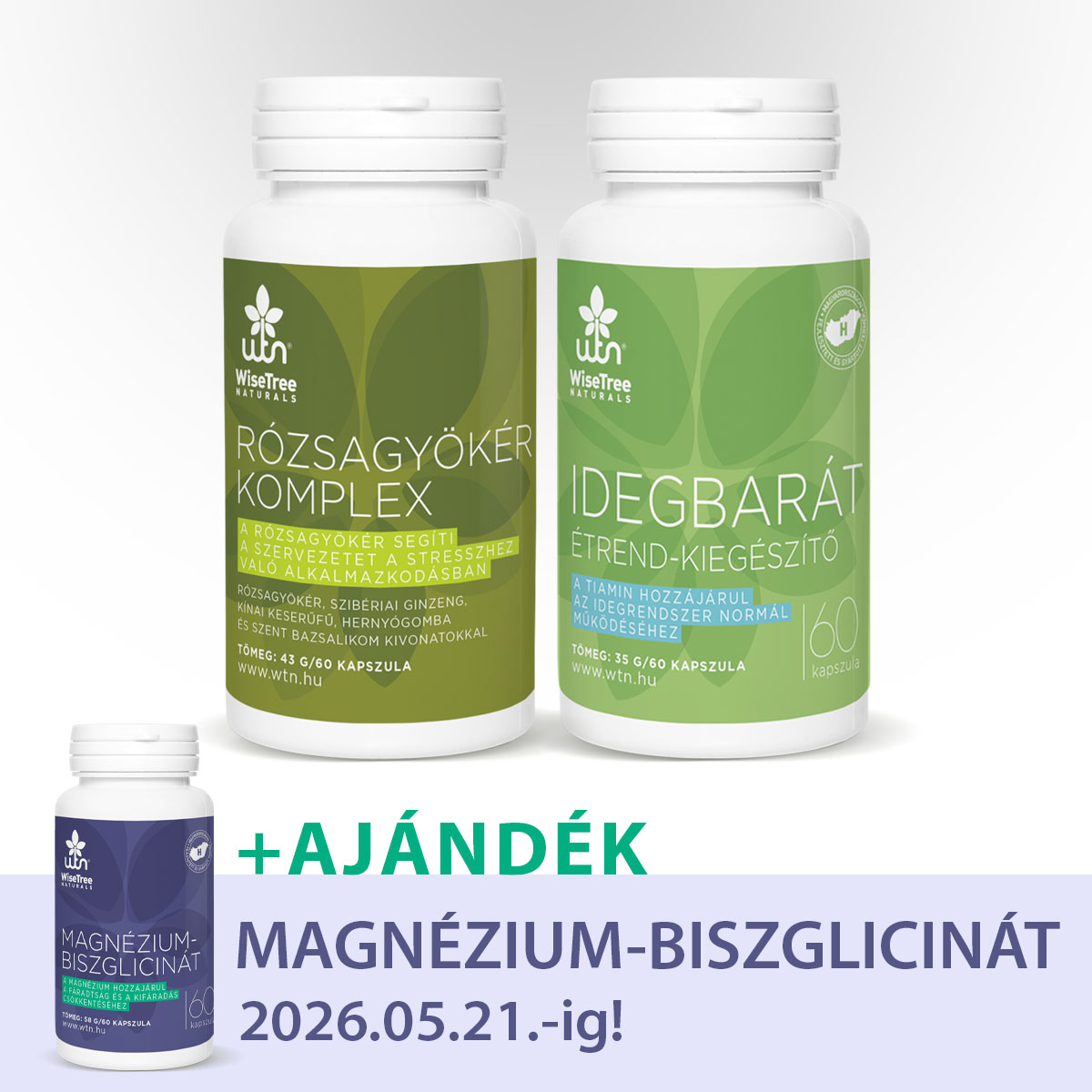 WTN Rózsagyökér komplex + Idegbarát étrend-kiegészítő