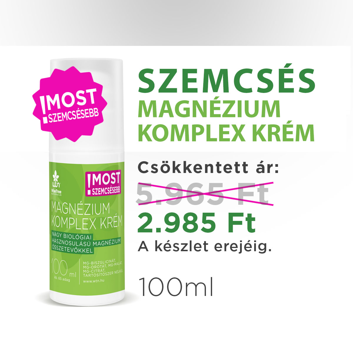 WTN Szemcsés magnézium krém