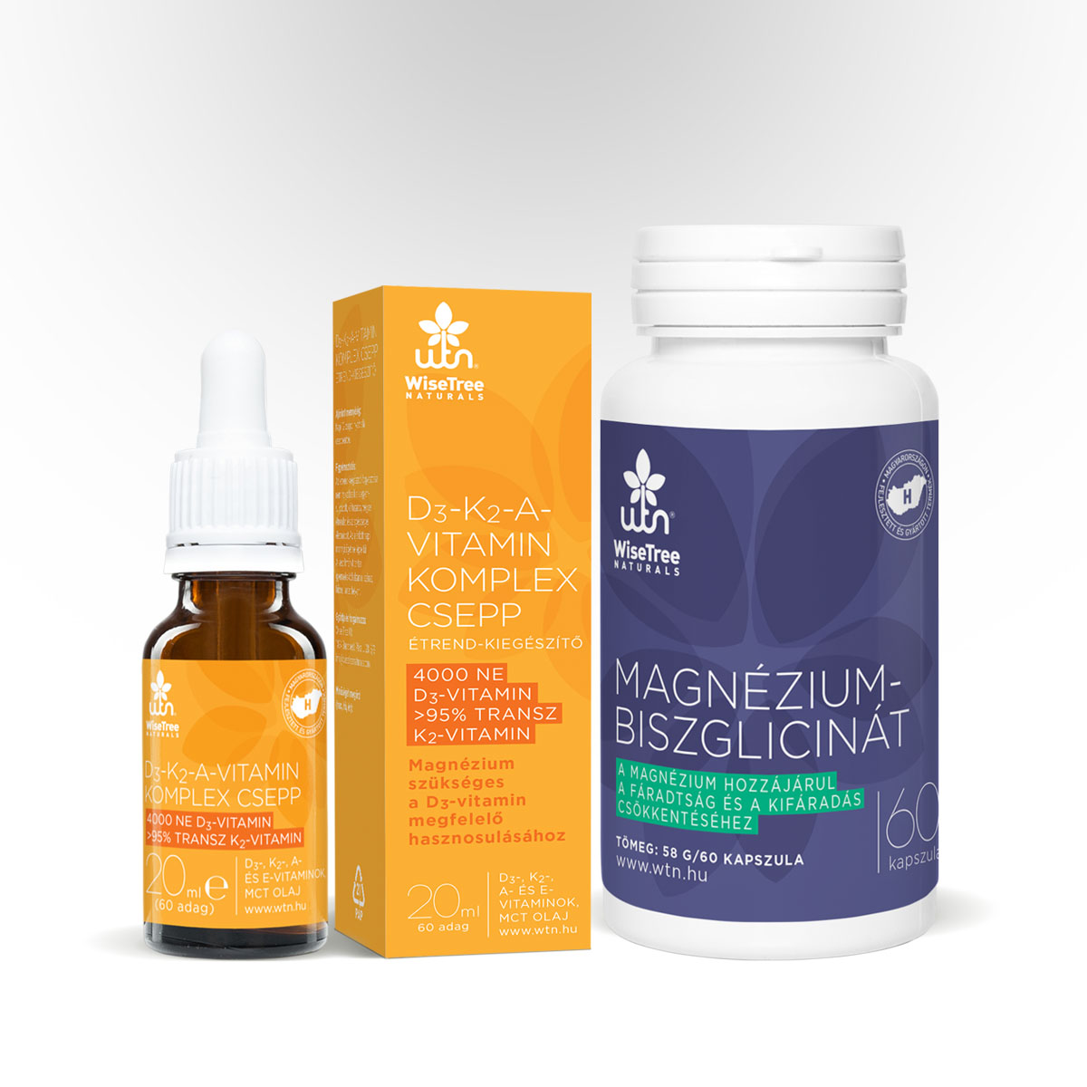 WTN D3- K2- A-vitamin komplex (Magnézium-biszglicináttal)